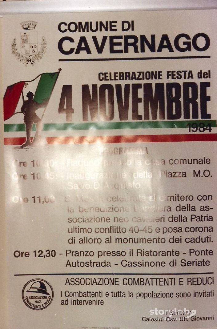 Locandina Festa 4 Novembre