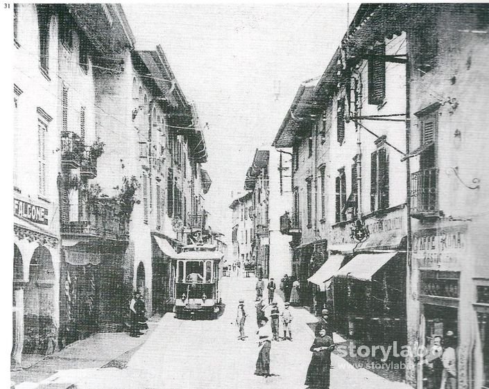 Tram Elettrico Bergamo-Albino(Stei) Nel 1920 Circa