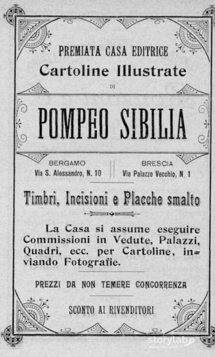 Pubblicità Casa Editrice Pompeo Sibilia 1902