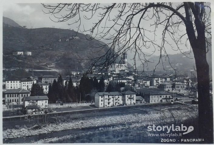 Vista panoramica di Zogno da Stabello