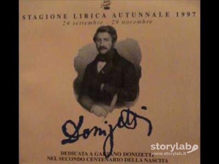 Locandina Della Stagione Lirica Autunnale Del 1997 Al Teatro Donizetti  