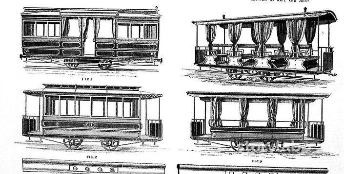 Disegni Carrozze Tramway Bergamo Lodi 1879