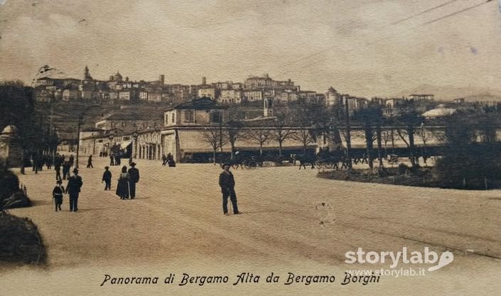 Panorama Di Bergamo Alta Da Bergamo Borghi 1908