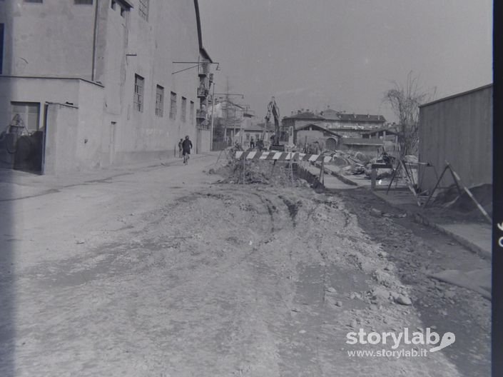 lavori in via Gasparini