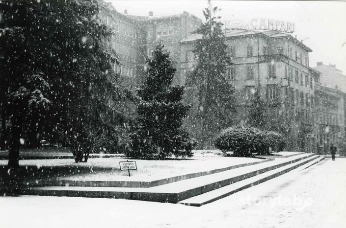 Nevicata In Piazza Giacomo Matteotti